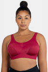 Parfait Padded Racerback Sports Bra - Rumba Red and Cherry — thumbnail 1